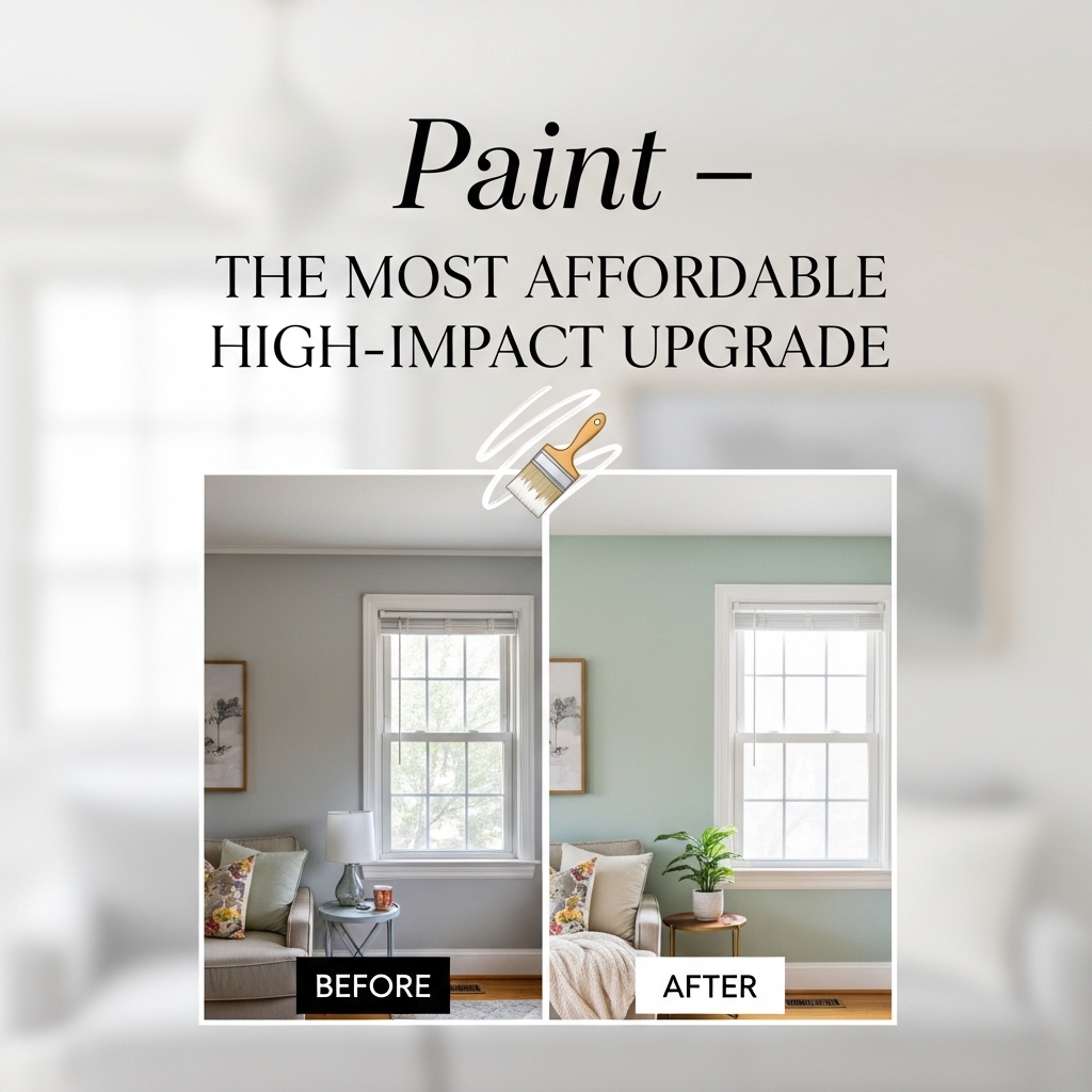 budget home renovation ideas with fresh painted living room walls