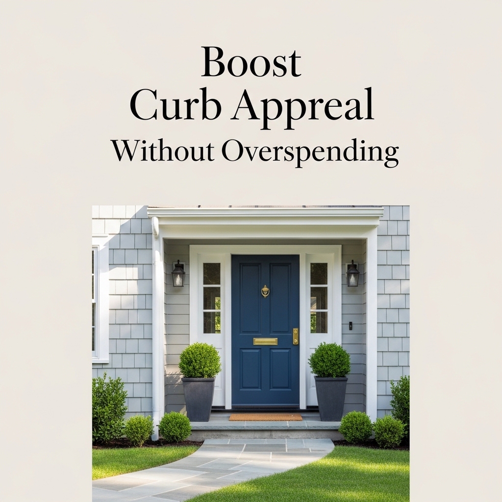 budget curb appeal makeover with painted front door